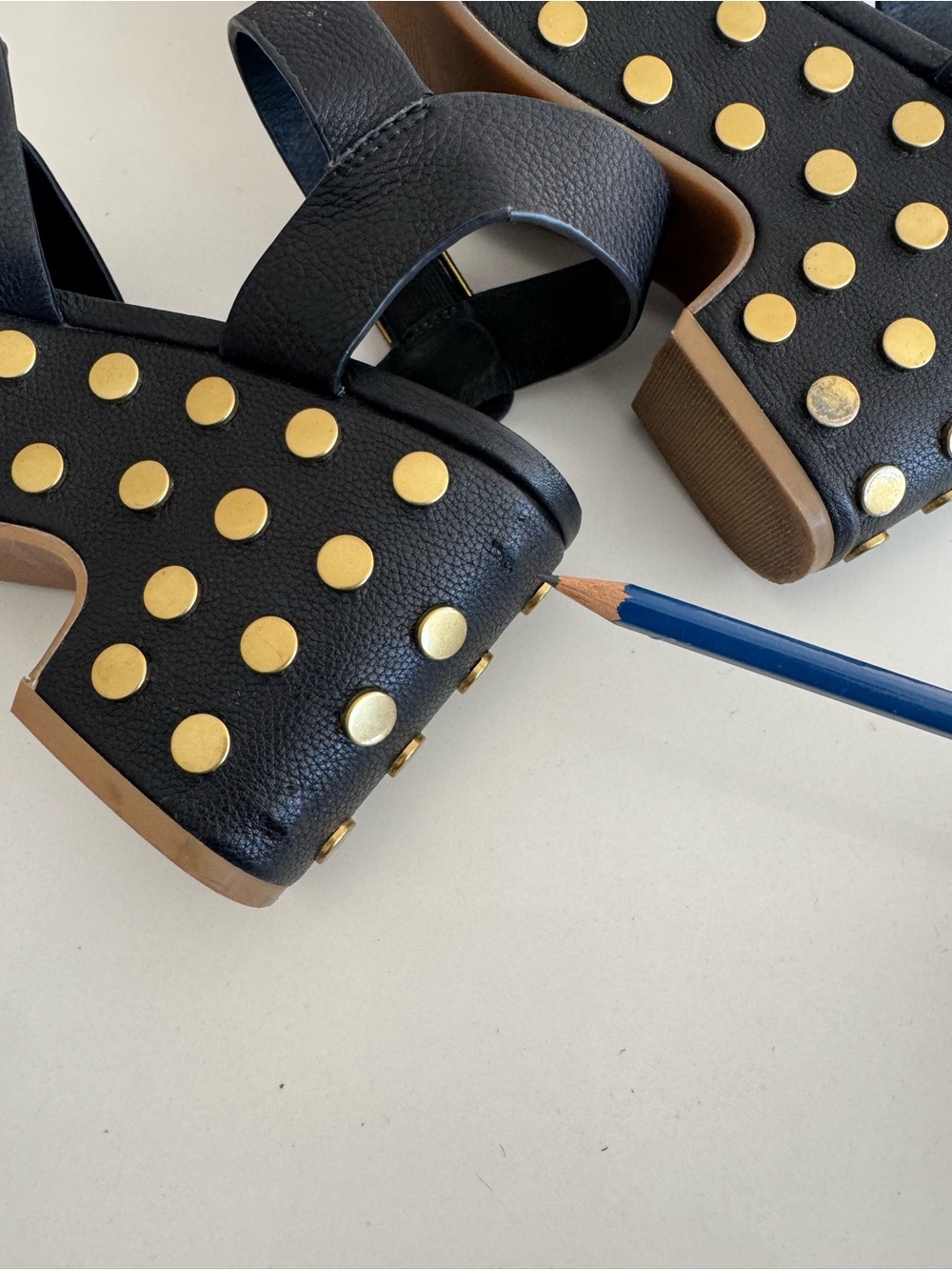 Charlotte Stone RAF Platform studded Sandals sz 7 - Picture 6 of 7